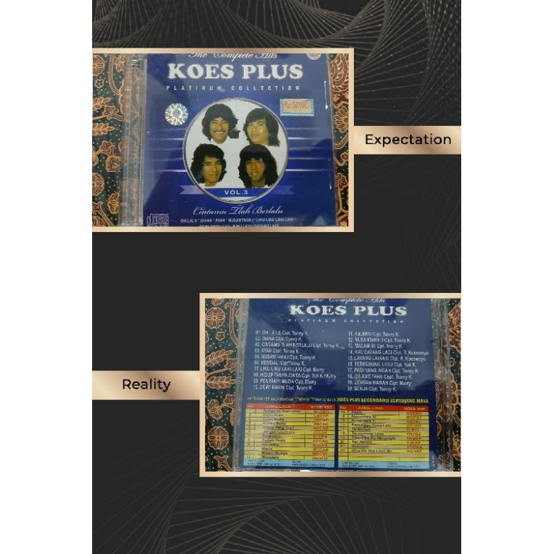 CD audio Koes plus platinum kolection vol 3 pelita utama
