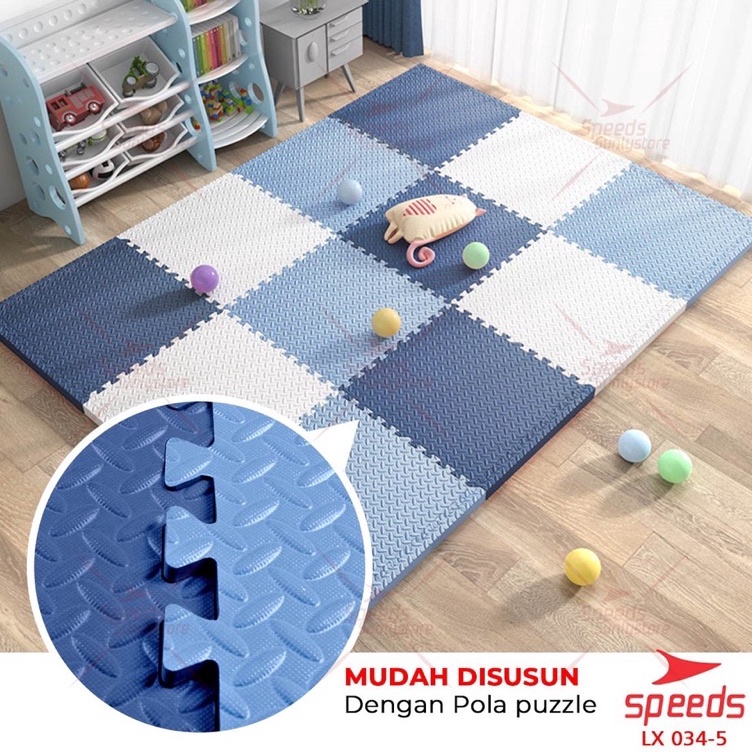 Terlaris SPEEDS Evamat Puzzle Karpet Puzzle Alas Lantai Evamat 60x60cm Lembut Bermain 034-5