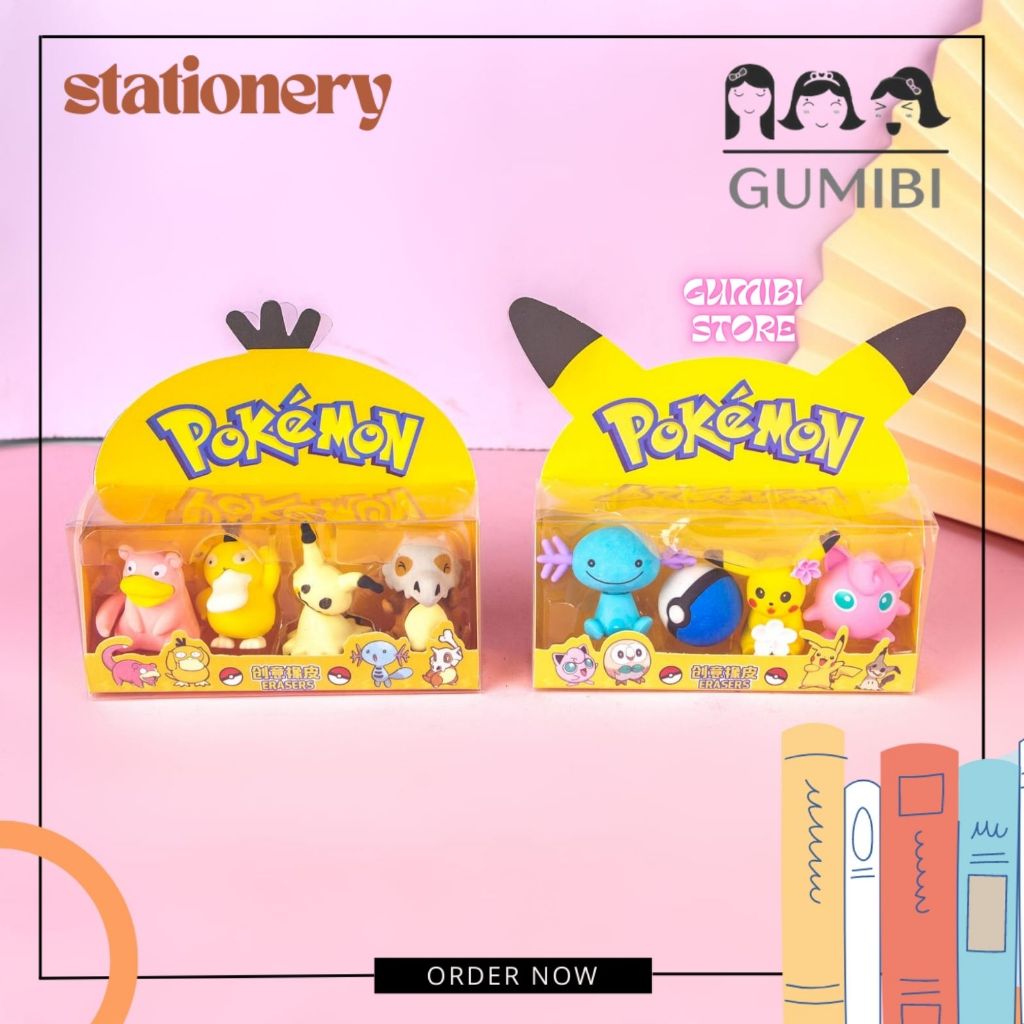 

PENGHAPUS POKEMON PENGHAPUS BOX MEWAH POKEMON 1 BOX ISI 4 PCS TERMURAH