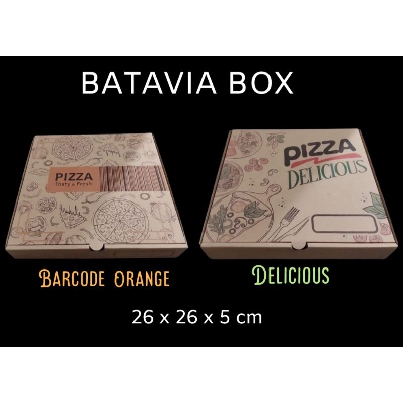 

Box pizza brownies 26x26x5 cm MINIMAL 10 PCS (Pilih motif)