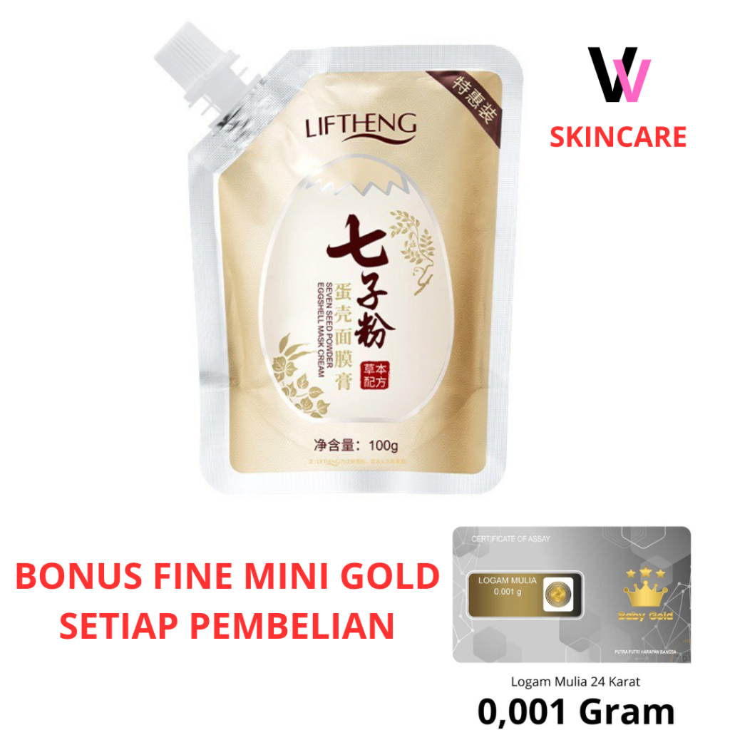 ( IMPORT ) LIFTHENG~moisturizing yeast eggshell mask cream(masker wajah telur) 100% Original