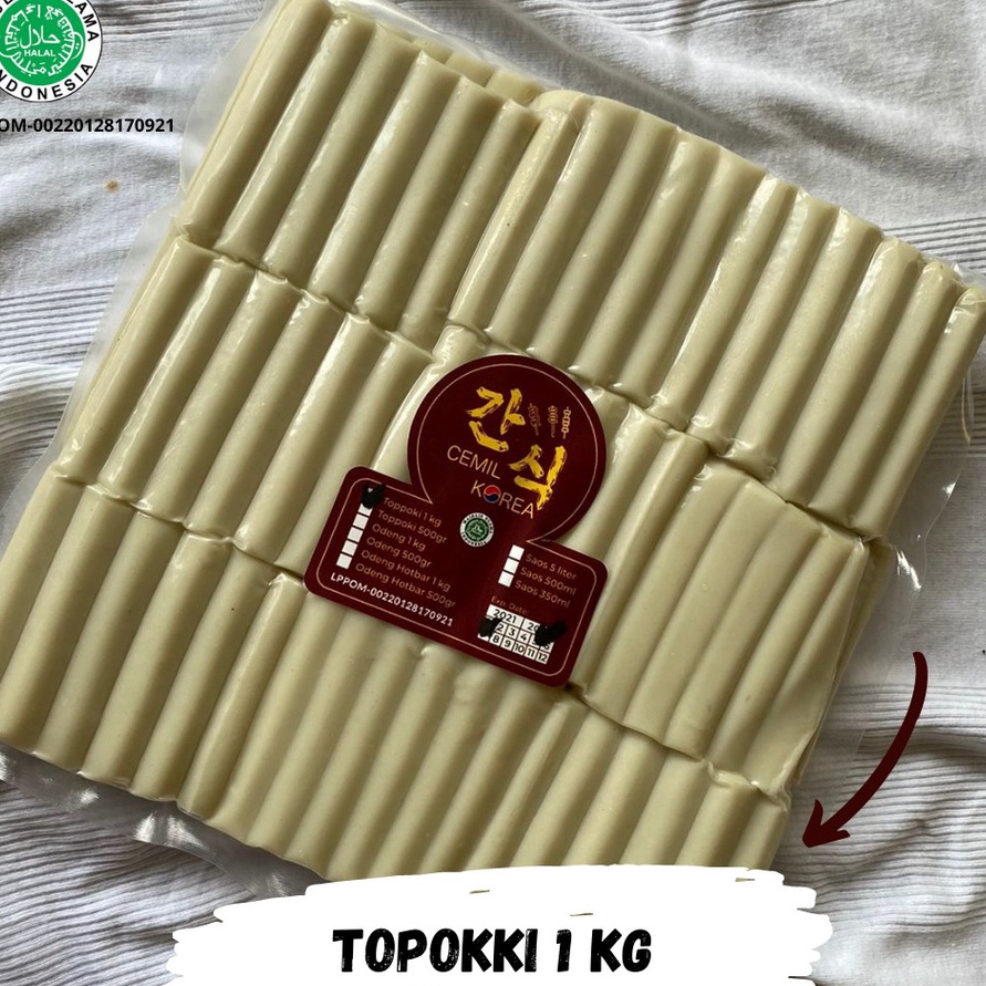 

QZCV5703 ORIGINAL% Tteokbokki / Topokki / Topoki / Toppoki ukuran 1kg