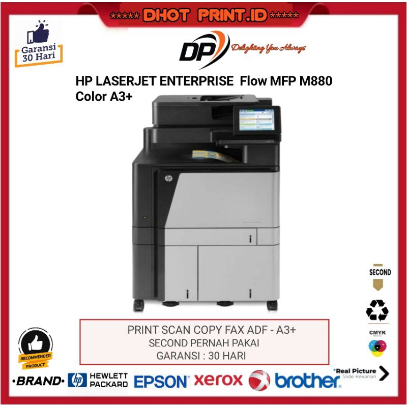 Di Jual Printer HP LaserJet Enterprise Flow MFP  M880 Multifungsi A3+ Print Scan Copy