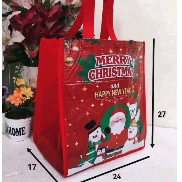 

tas natal READY STOCH harga per psc uk.bento P24xL17xT27