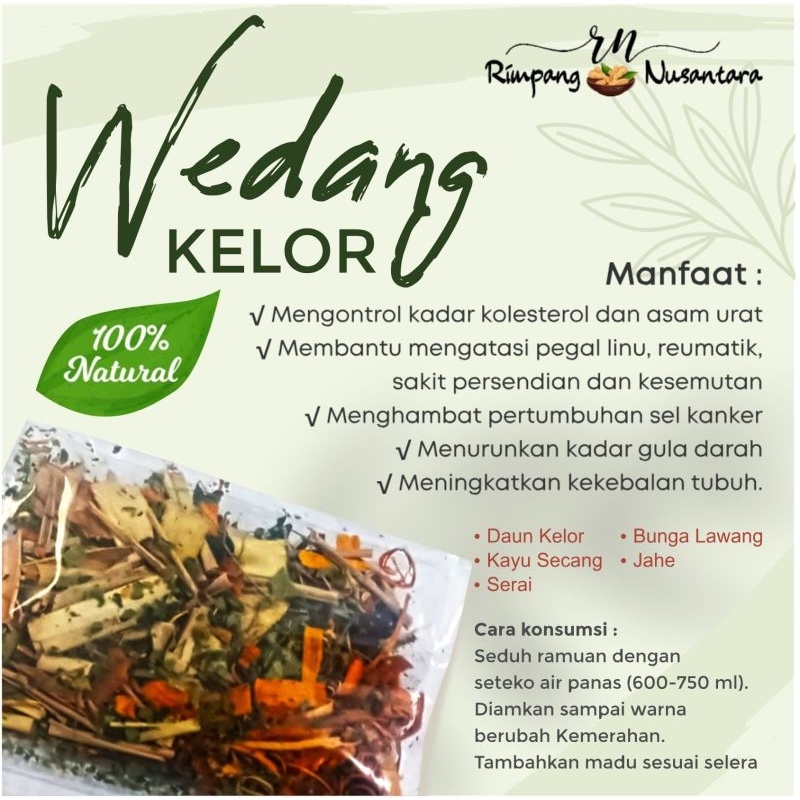 

Minuman rempah / rimpang Wedang Kelor by Rimpang Nusantara