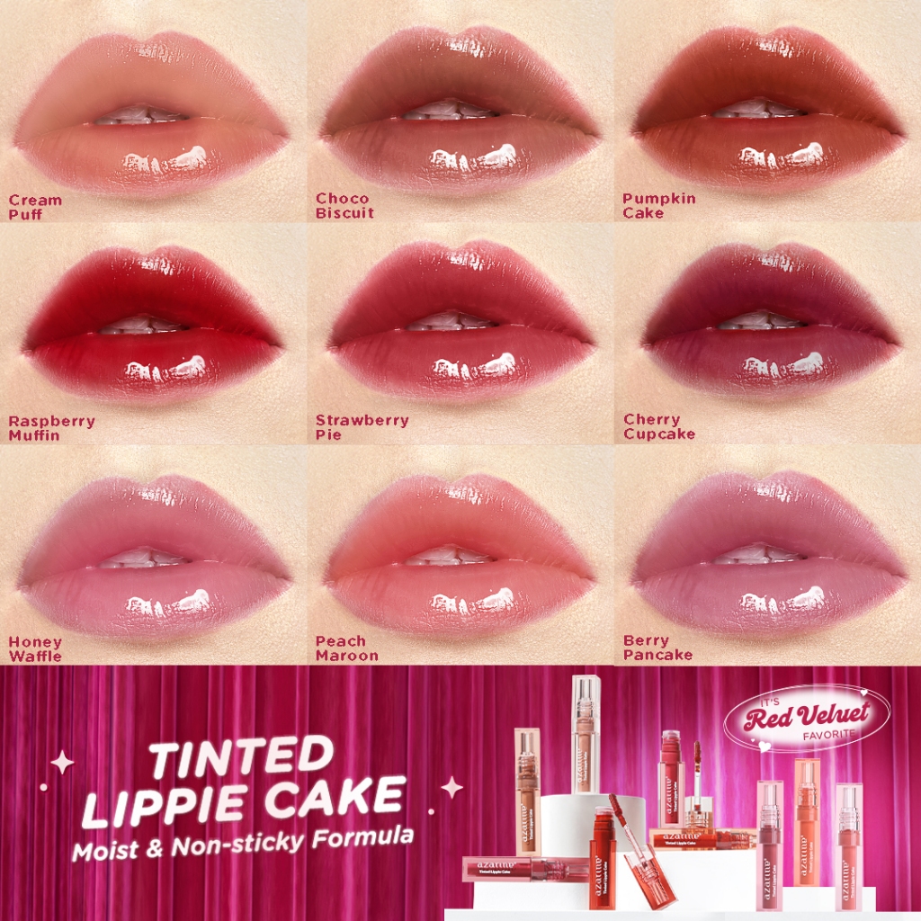 Azarine Tinted Lippie Cake Lip Tint ala Korea Longlasting Hydrating Extra Moisturizing 2.9ml Image 3