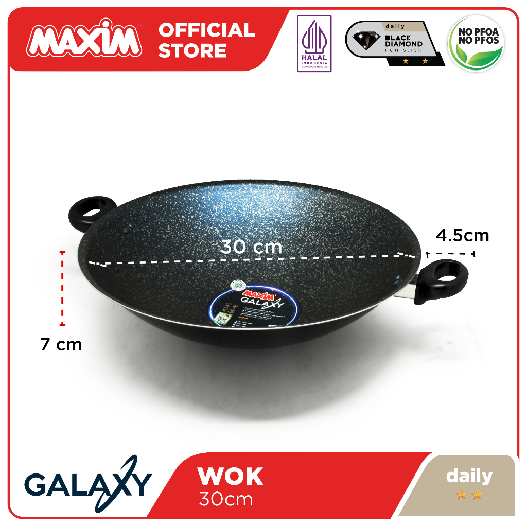 Maxim Galaxy 2pcs Set Wajan Teflon Anti Lengket