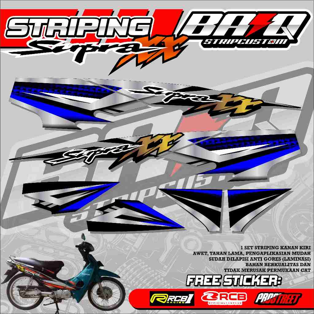 STICKER STRIPING SUPRA XX - STRIPING SUPRA XX PREMIUM GRAFIK 08
