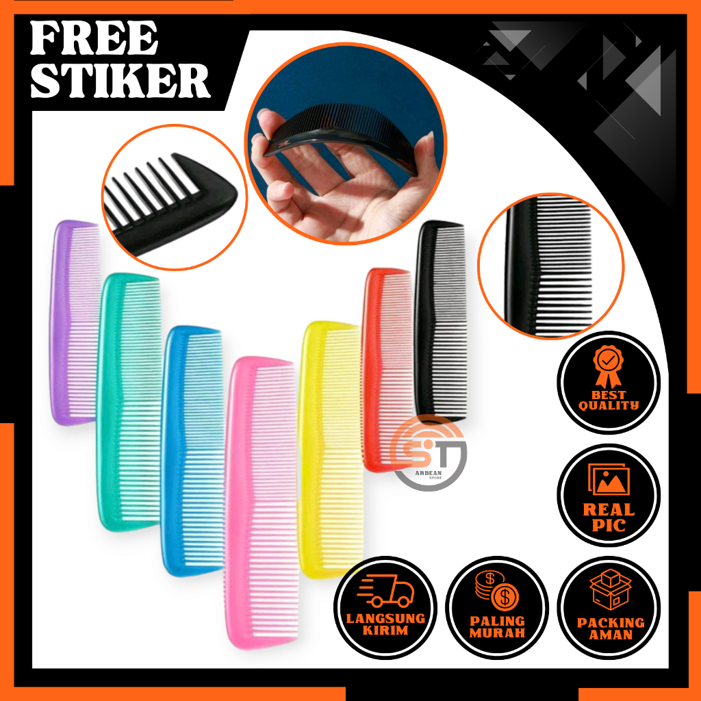 1PCS Sisir Rambut Saku Mini Pria Wanita Dewasa Sisir Sasak Kecil Cewek Cowok Hair Pomade Warna Hitam
