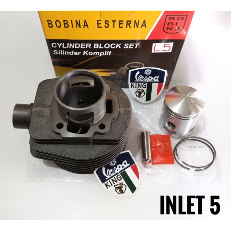 blok seher lobang 5 blok piston vespa inlet 5 BOBINA full set