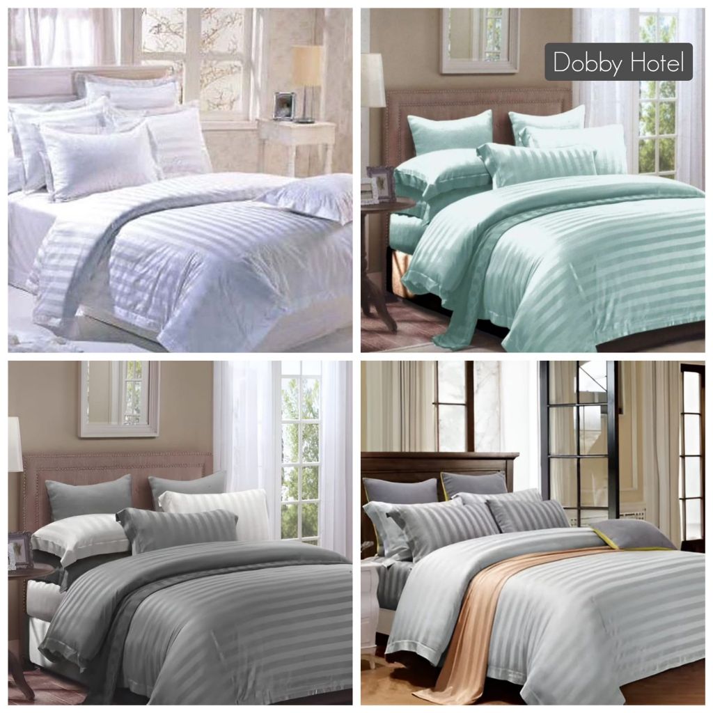 Badcover Set Sprei Dobby Aneka Warna | Bed Cover Hotel Bintang 5 l Bedcover King Koil Premium