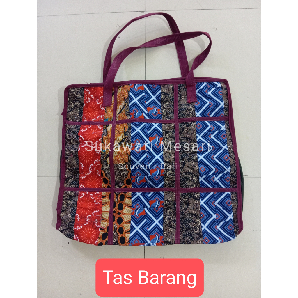 Tas Barang Motif Batik Perca Extra Luggage Bag Tas kabin Mudah Dibawa Souvenir Bali