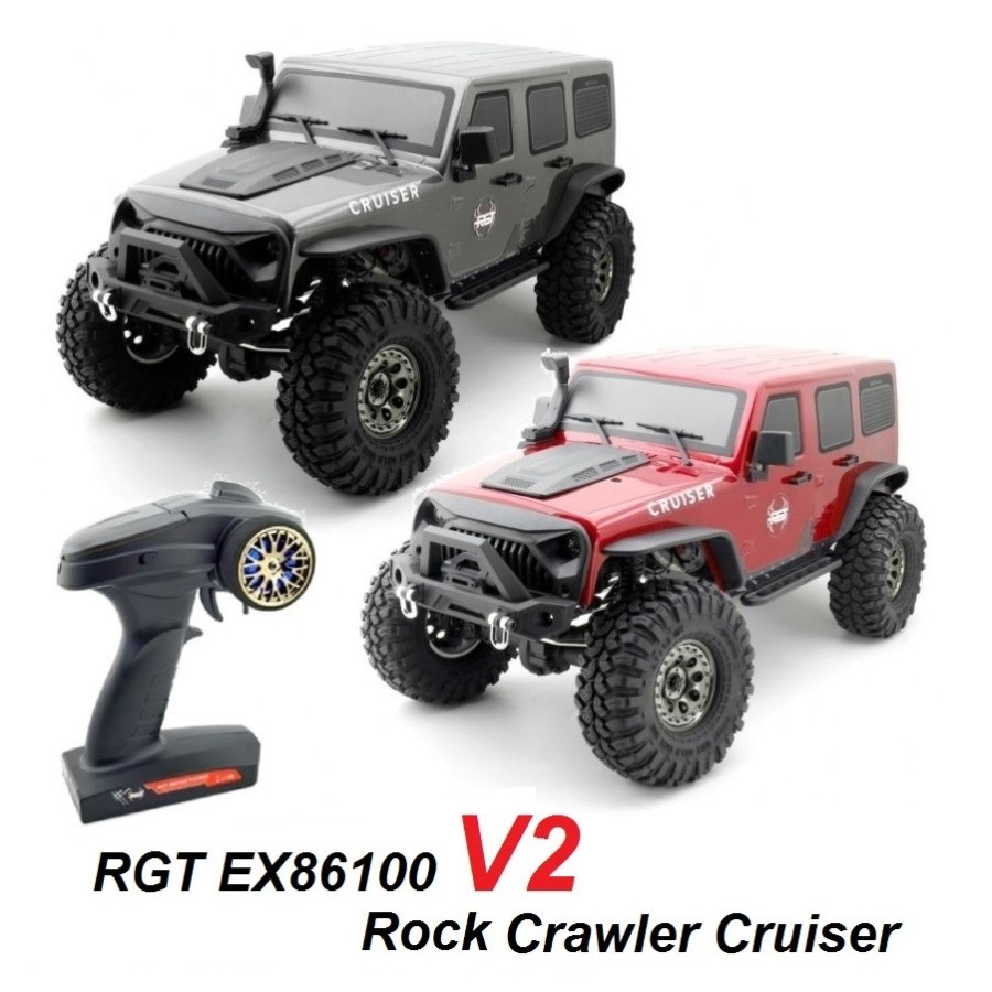 RGT EX86100 86100 V2 Rock Crawler Cruiser Rubicon 1/10 RTR Realistic Jeep Wrangler 4WD Off Road Rc A