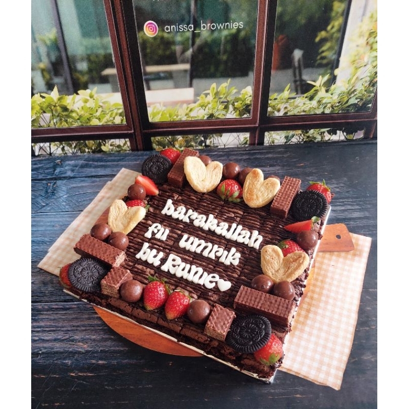 

Ssl09 Brownies Custom kata 20x20 Brownies Birthday Brownies Ultah Brownies Ulang Tahun Kue ulang