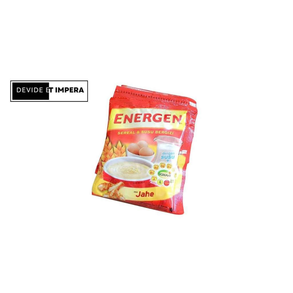 

KEMASAN JUMBO energen cereal JAHE 35gr 1 sachet