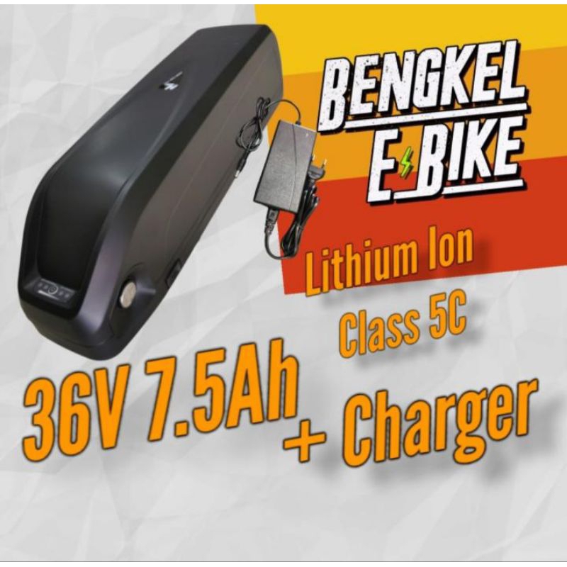 Battery Case Sepeda Listrik 36V 7.5Ah Ebike electric baterai+Charger