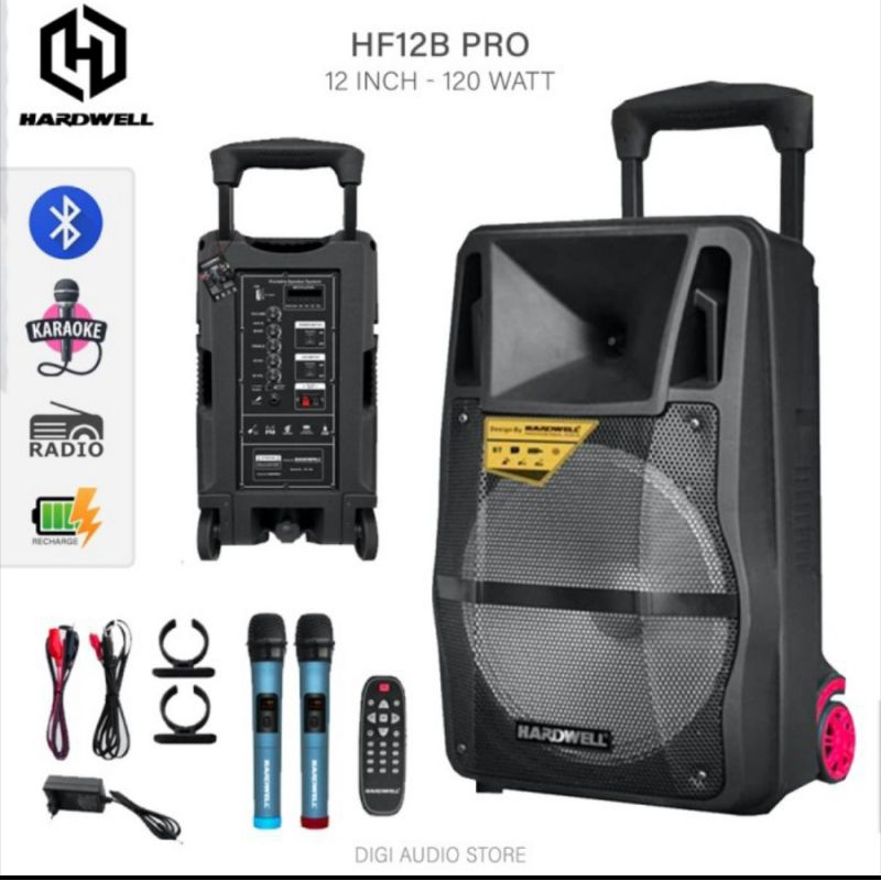 Speaker Portabel Hardwell HF12B Original/Speaker Portabel 12 inch