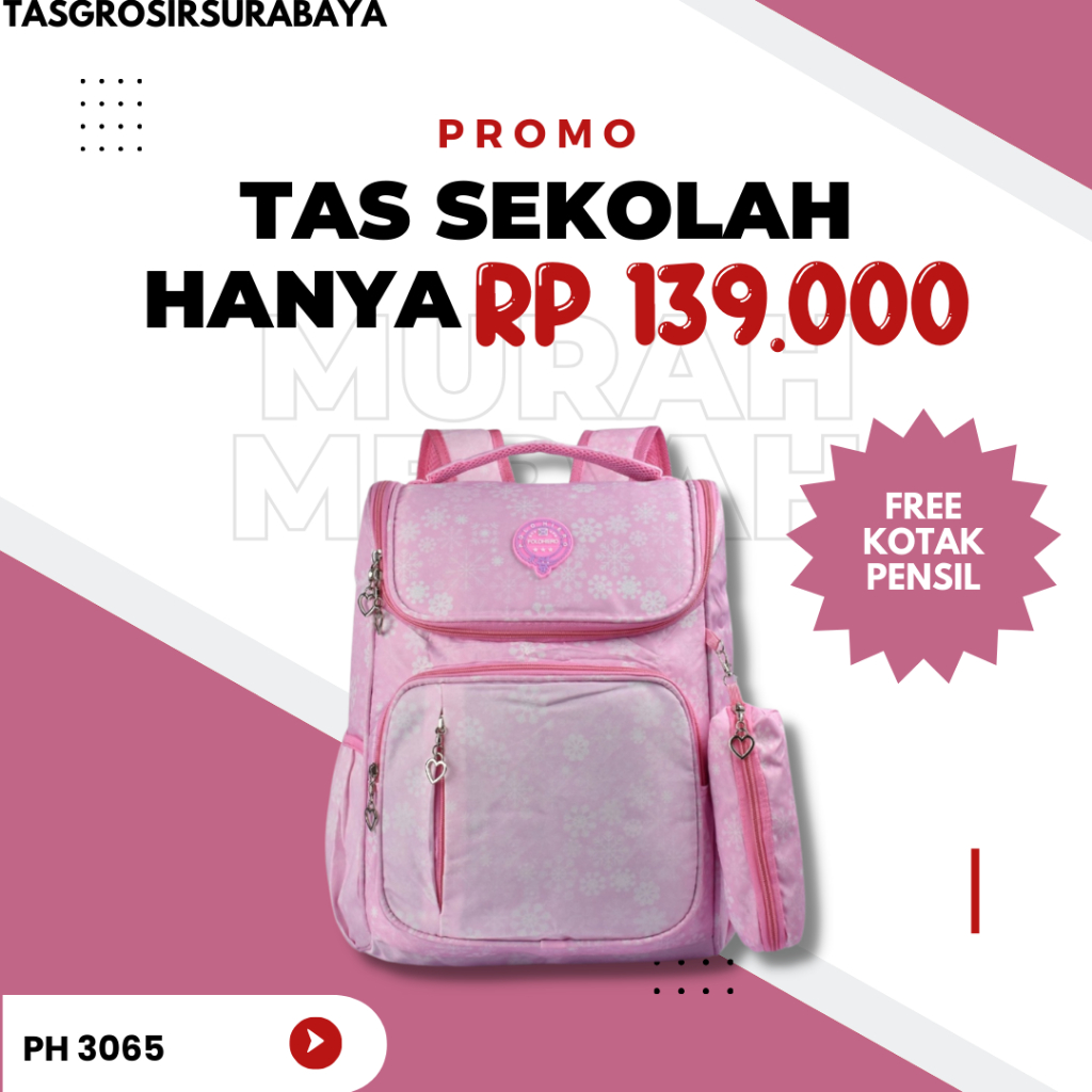 Polo Hiero Tas Sekolah Polo Hiero 3065 Tas Ransel Anak Perempuan