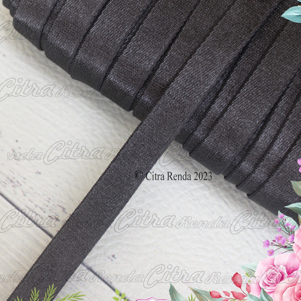 (Per Meter) B10 Bahan Tali BH Karet Bra Polos Lebar 1Cm