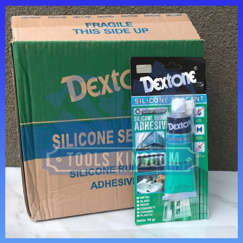 Lem Silikon Sealent DEXTONE 70 gram - Lem kaca besar DEXTONE