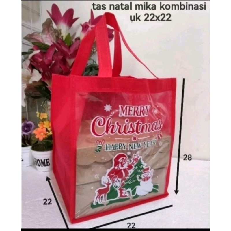 tas natal mika kombinasi 22x22 READY STOCK