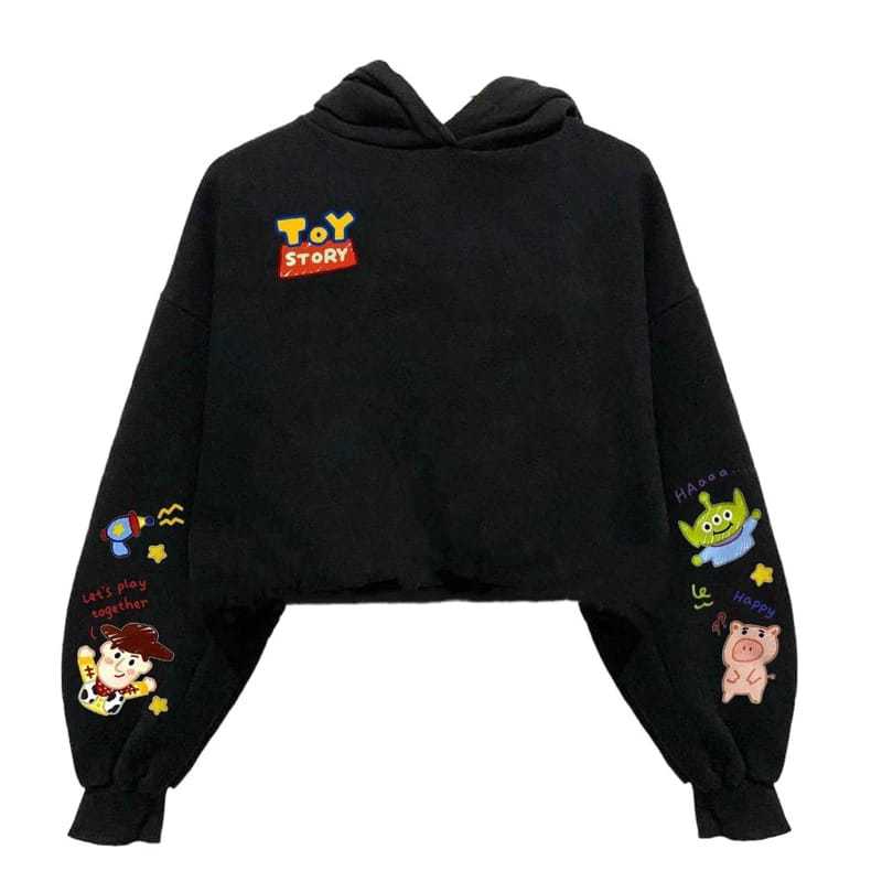 sweater hoodie wanita toys/ sweater croop