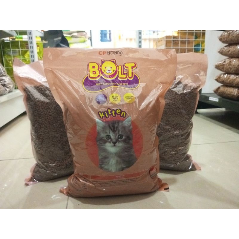 Bolt Cat Food Kitten Salmon Paket 10kg - Makanan Kucing Bolt Cat Salmon Kitten