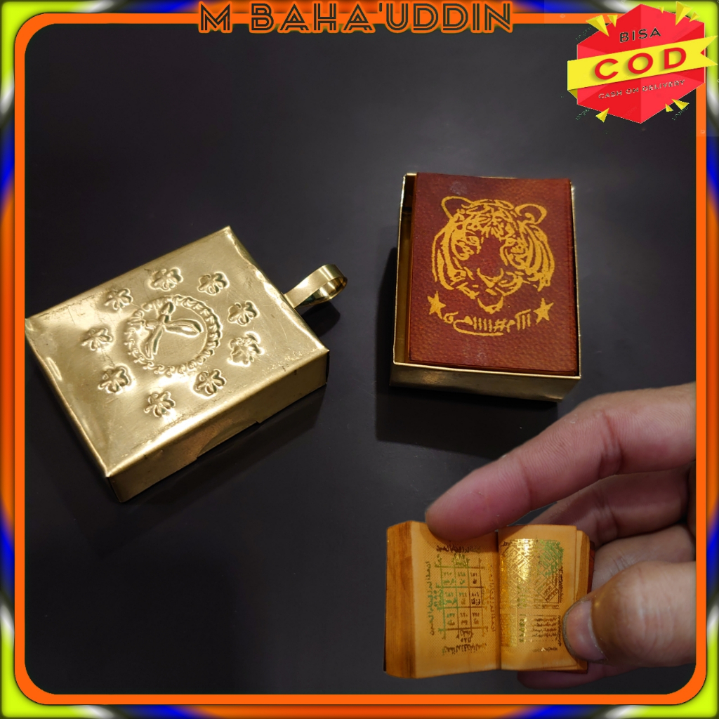 (Bisa COD) Andarun besar tinta emas wafak, fiwik, rajah, dll, sampul kulit