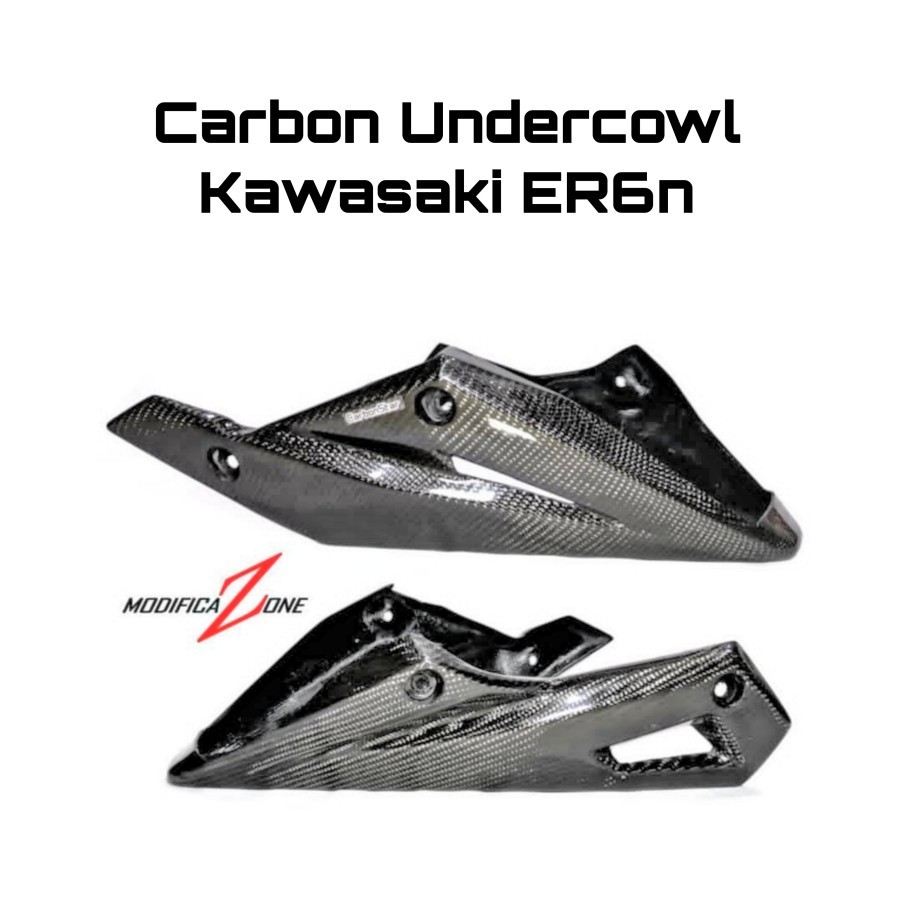 CarbonStar : Undercowl Carbon Kawasaki ER6n - bagian bodi bawah Modificazone Aksesoris Custom karbon