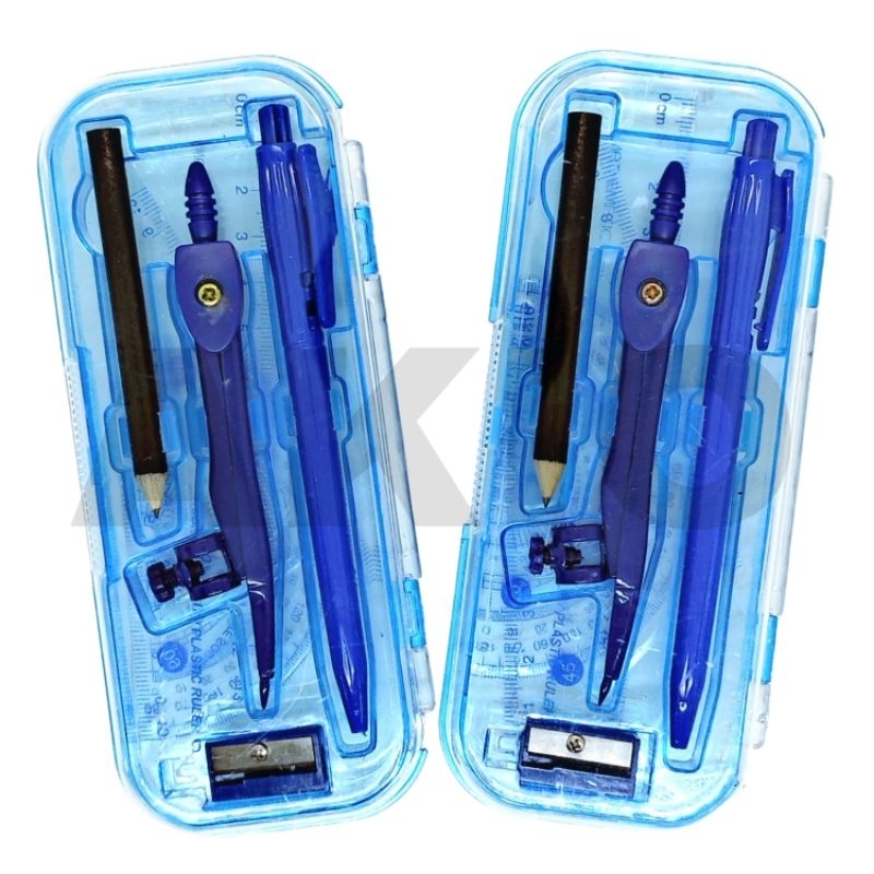 

Jangka Set (8pcs) Lengkap AOSDU Sekolah Pensil + Bolpoin Penggaris Busur Lingkaran Matematika Bagus Murah AS3009