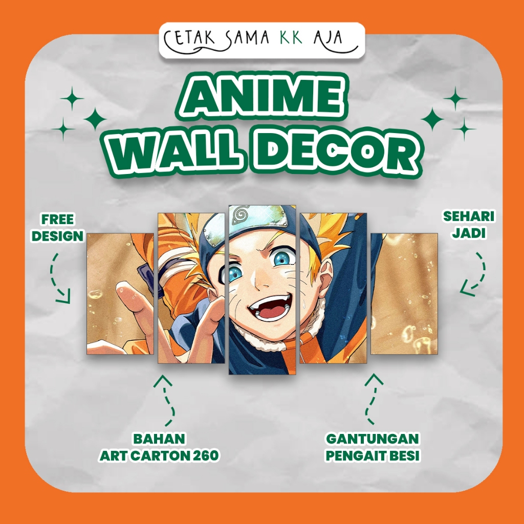 

[FREE DESIGN] ANIME WALL DECOR ESTETIK BAGUS KEREN NARUTO JUJUTSU KAISEN SEMUA ANIME BISA CUSTOM