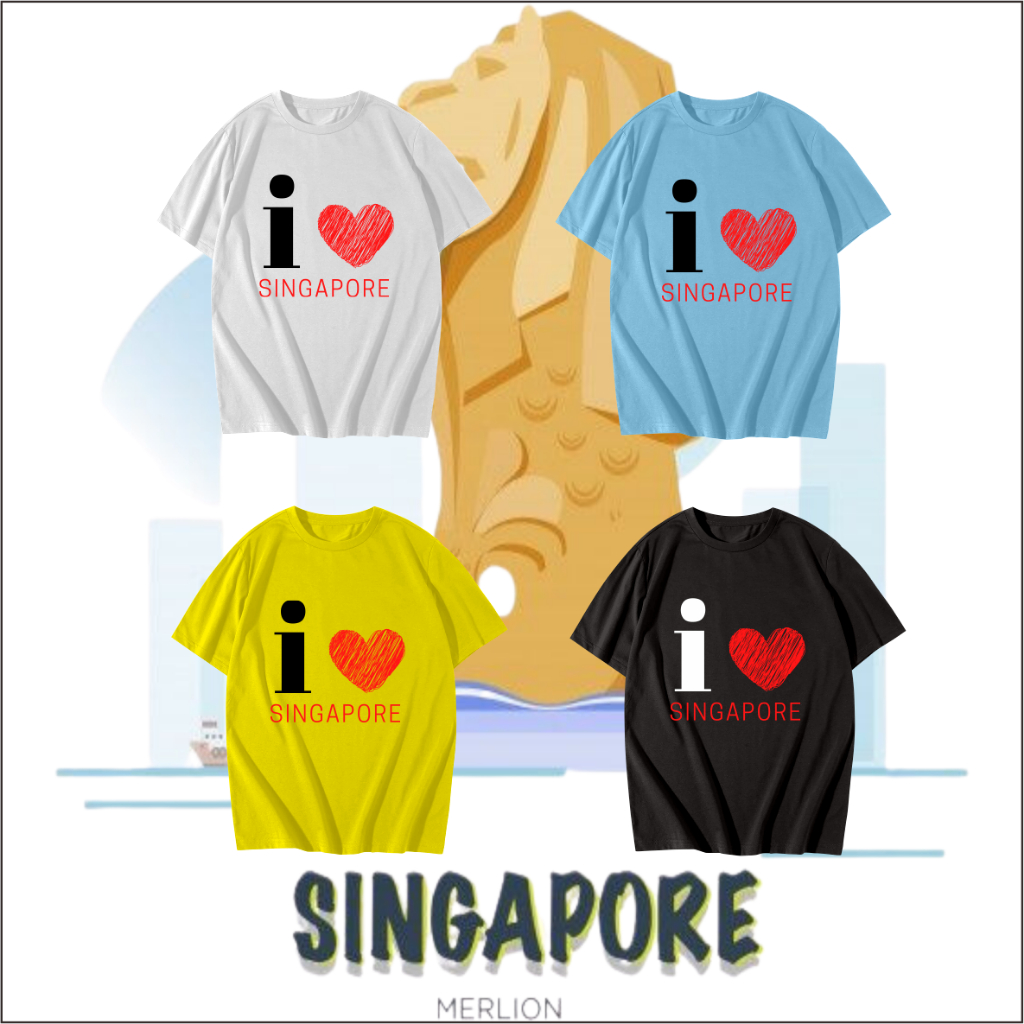 Kaos oleh oleh SINGAPORE dewasa dan anak bisa pilih warna baju