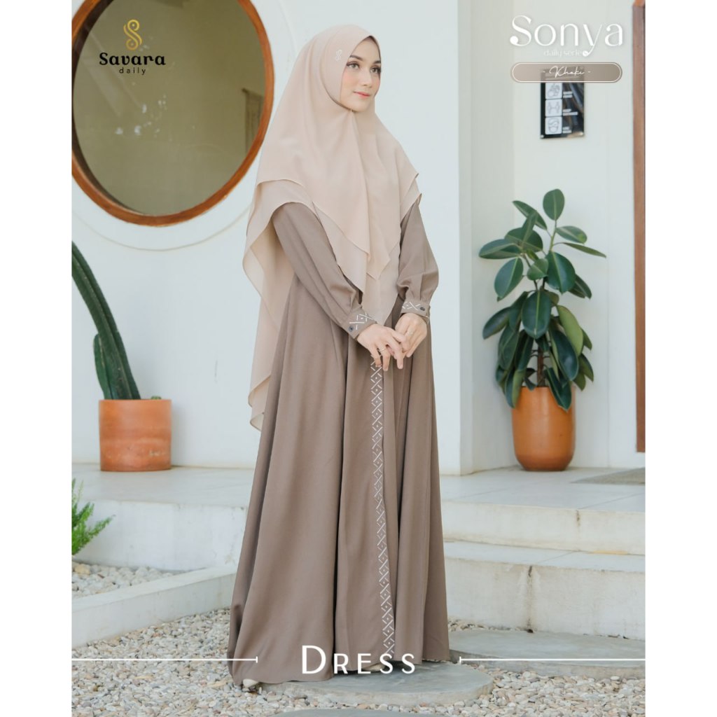 Dress Non Set. Sonya Dress - Savara Daily (READY STOK)