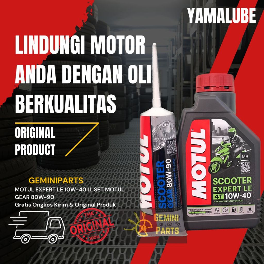 Paket Oli Motul Scooter Le 10W-30 & Scooter Expert Le 10W-40 & Scooter Power Le 5W-40 Oli Gear Motul