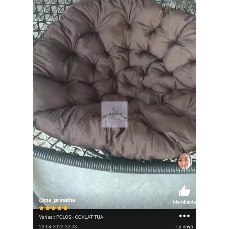 [80cm] Bantal Alas Duduk Super Jumbo 80cm Bulat Bantal Kursi Rotan Besar Alas Duduk untuk Kursi