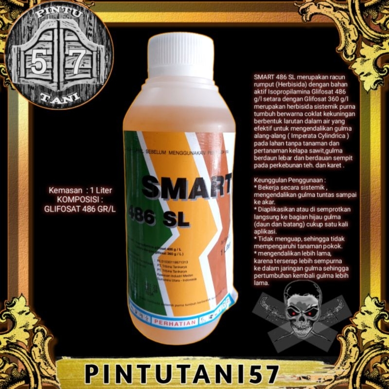 SMART GLIFOSAT 486SL RACUN KUNING ROUNDUP 1LITER