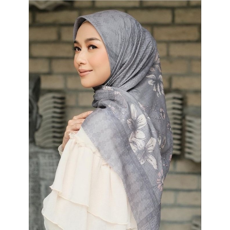 MyLady Hijab Flower Series Grey My Lady