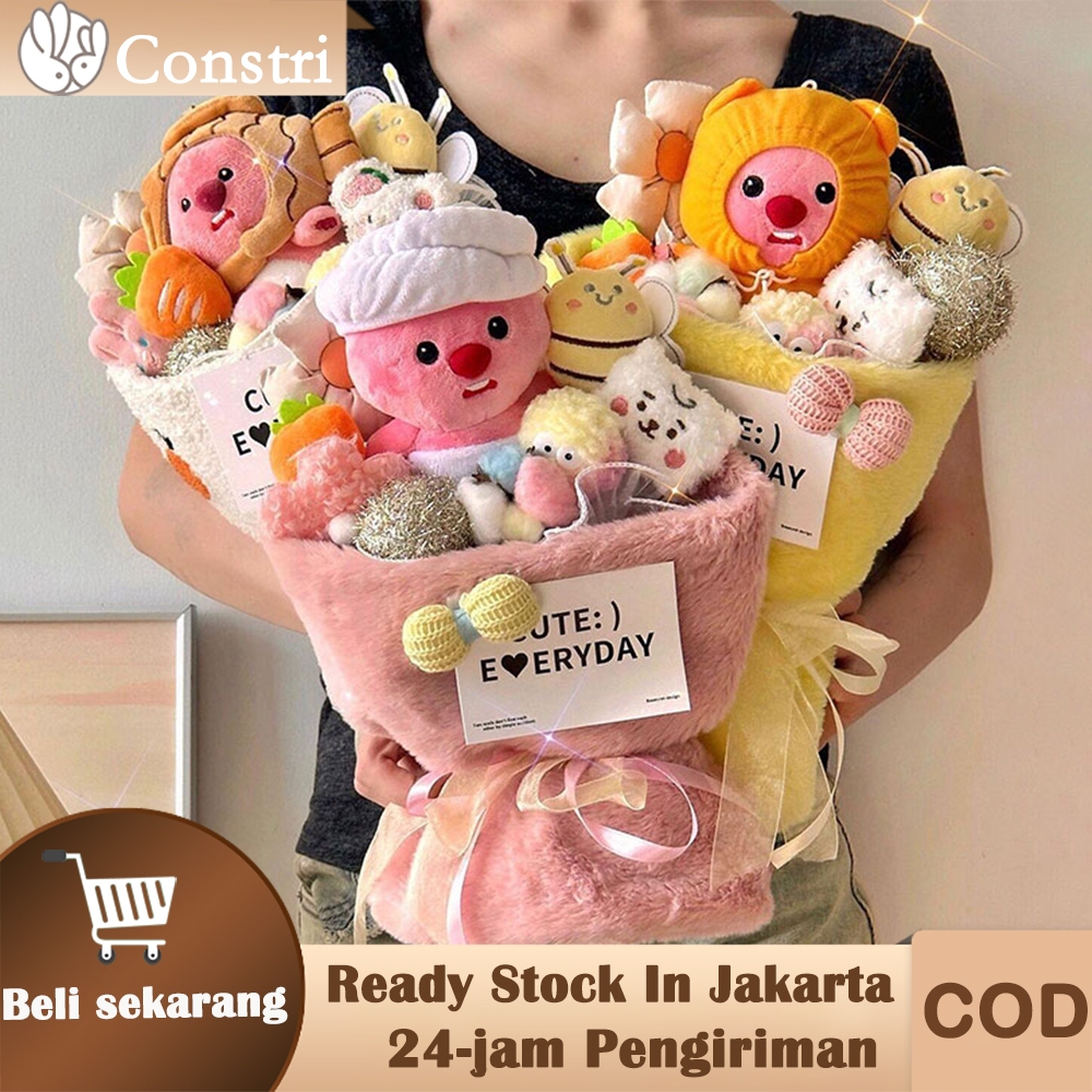 	 READY Buket boneka berang berang kecil bouquet boneka kado valentine ulang tahun wisuda sidang nikahan premium buket boneka	