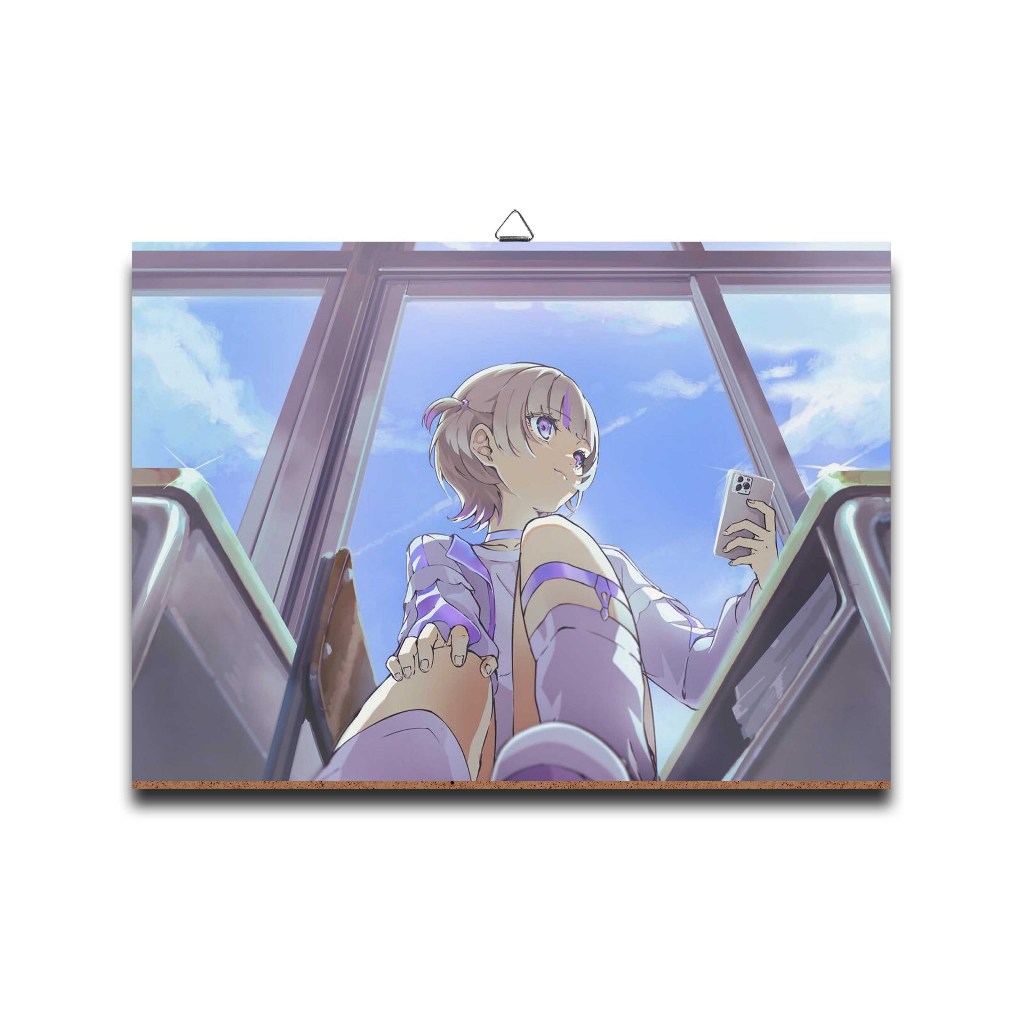 Poster dinding kayu anime vtuber TODOROKI HAJIME LIGHT-HOLO JPmaterial MDF