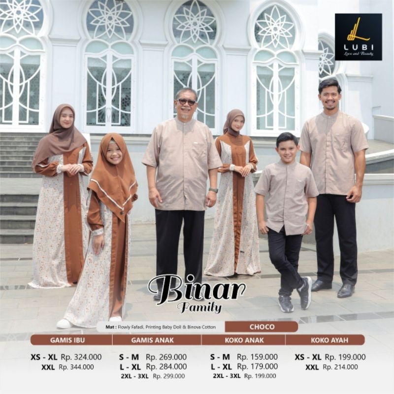 Best Family Outfid Collection by Lubi Binar / Choco / Sarimbit Luti Terbaru / Sarimbit Formal / Lubi