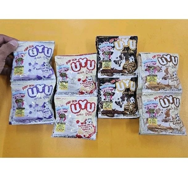 

ed 03.25 RTG 10S - KOREAN POP ICE ISI 10 SACHET RASA TARO - MILKY VANILA - DARK CKT - CHOCO