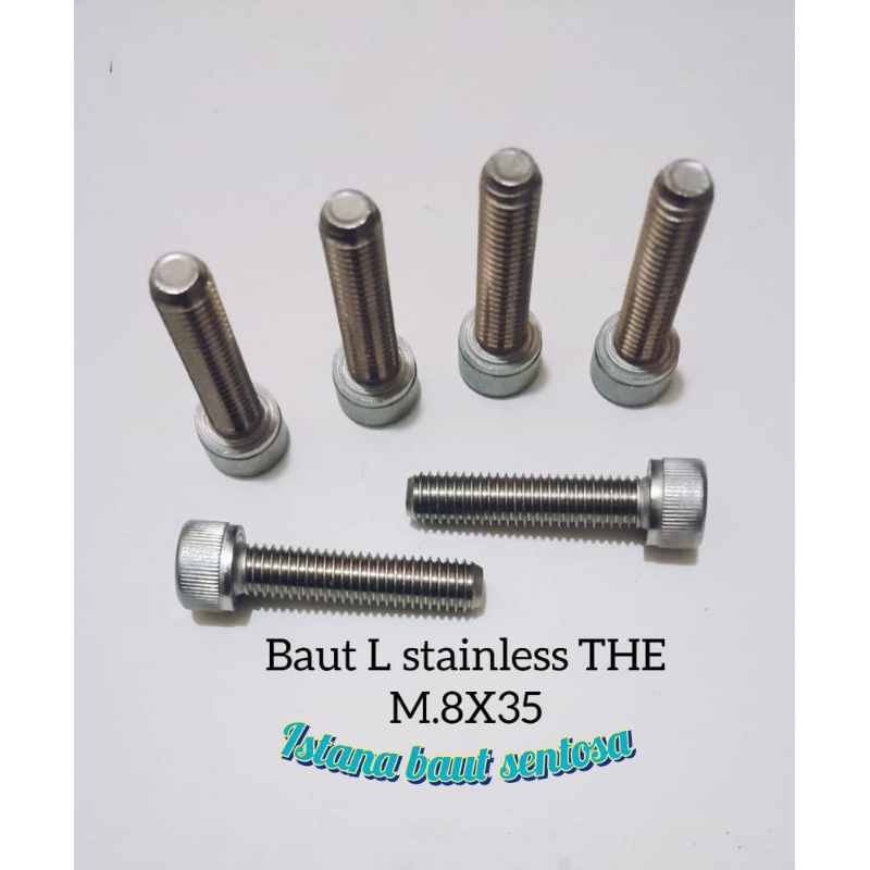 Baut L M8x35 (3,5cm) stainless THE 304