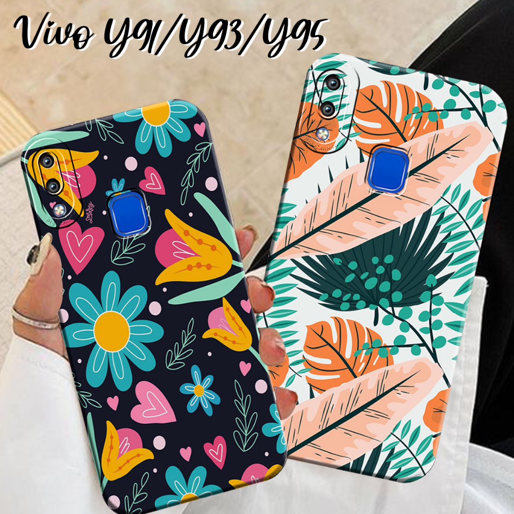 Softcase VIVO Y91/Y93/Y95 FINGER Motif Walpaper design aesthetic cute kekinian - Case Vivo -Case Aes