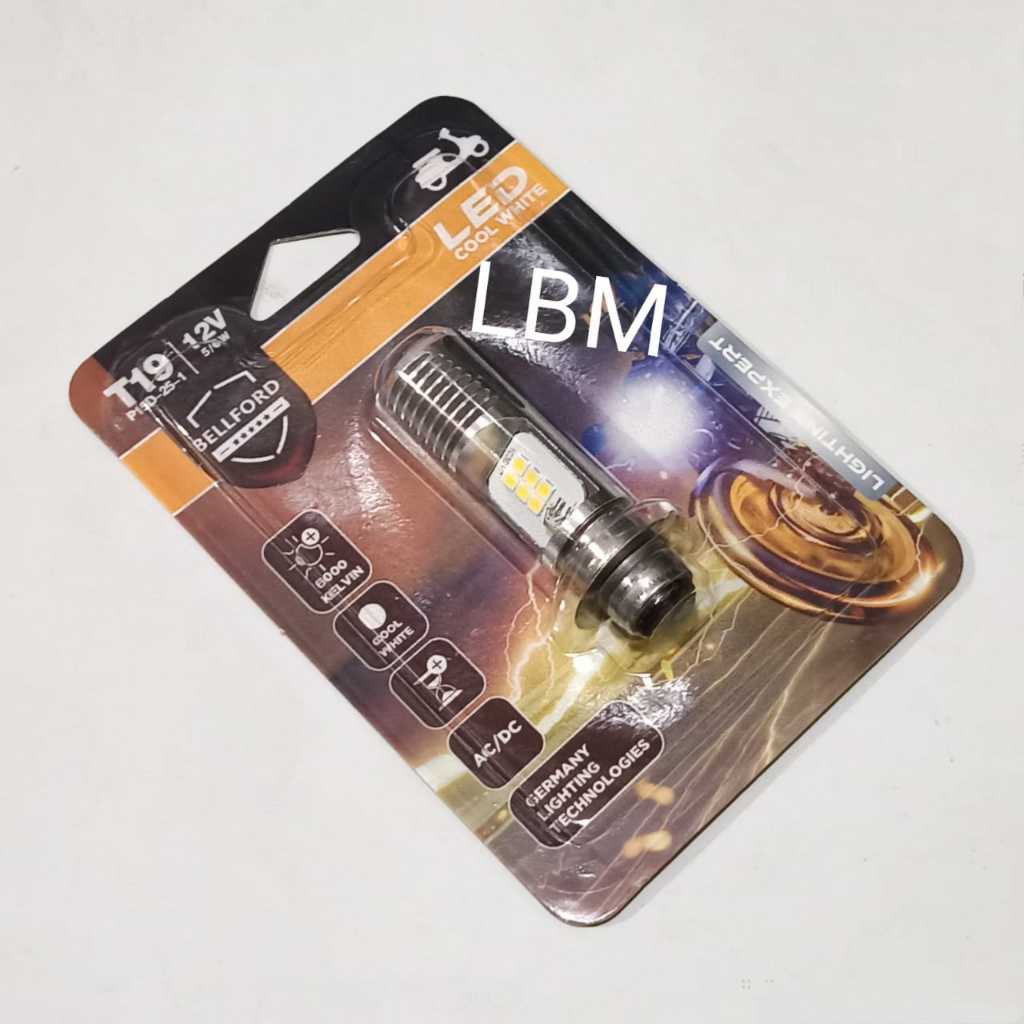 BOHLAM LED MOTOR CW T-19 WHITE LAMPU LED CW T-19 UNTUK MOTOR BEAT FI BEAT KARBU SPACY MIO JUPITER Z 