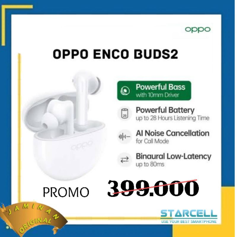 Oppo Enco Buds 2 Garansi Resmi Dijamin 1000% Original | TWS Bluetooth