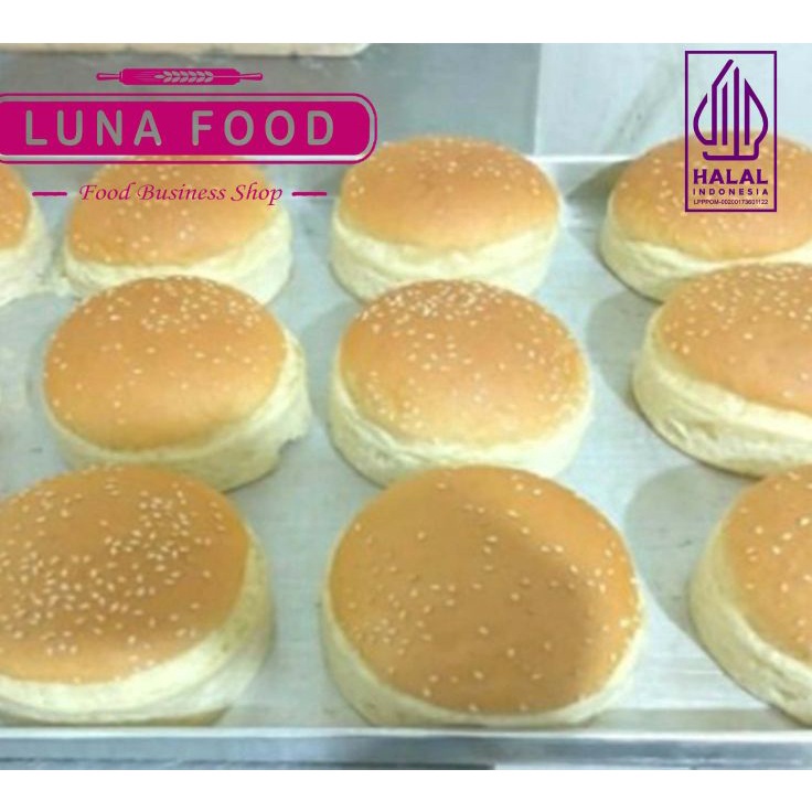 

Promo PREMIUM kualitas Hotel | Roti Burger Besar Wijen 12cm isi 10pcs