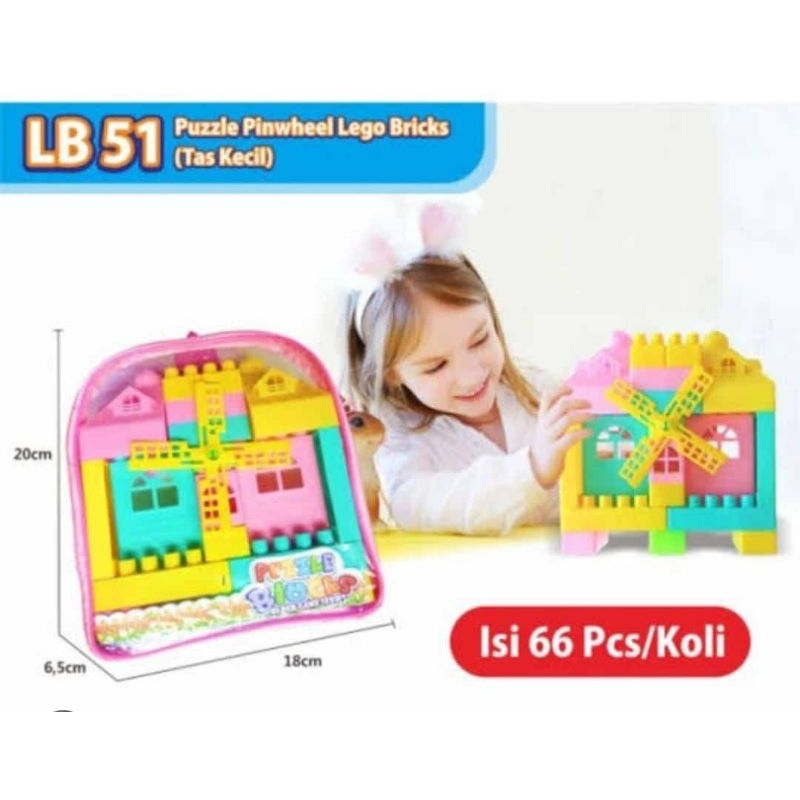 PUZZLE BLOCK LEGO RUMAH RUMAHAN MAINAN