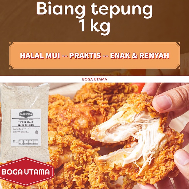 

Ready Stok 1 kg tepung biang fried chicken
