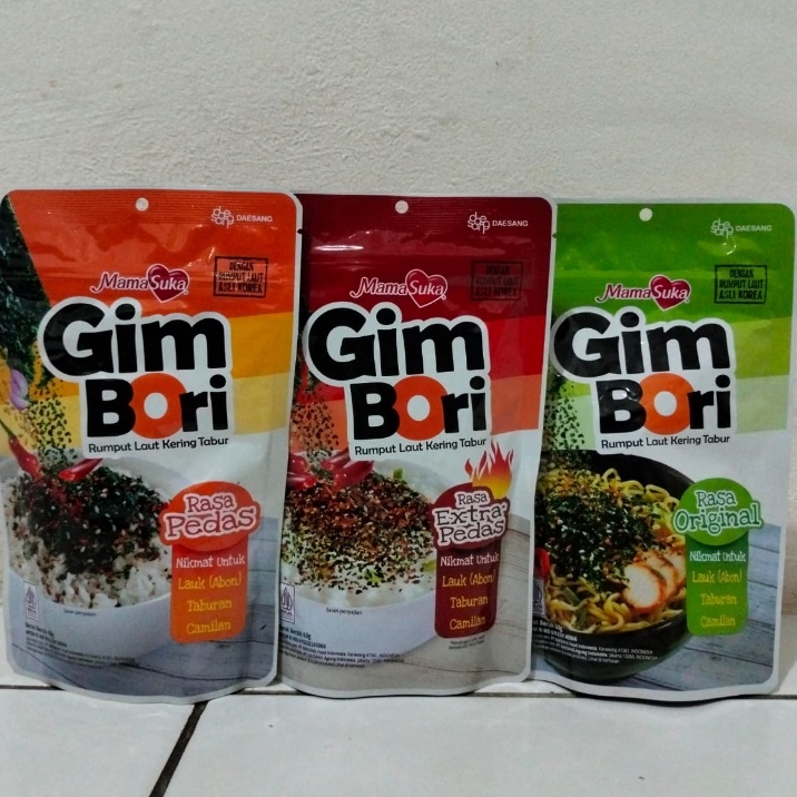 

Readystock MAMASUKA GIM BORI RUMPUT LAUT KERING TABUR 60 GRAM/ MAMASUKA / RUMPUT LAUT / BON NORI