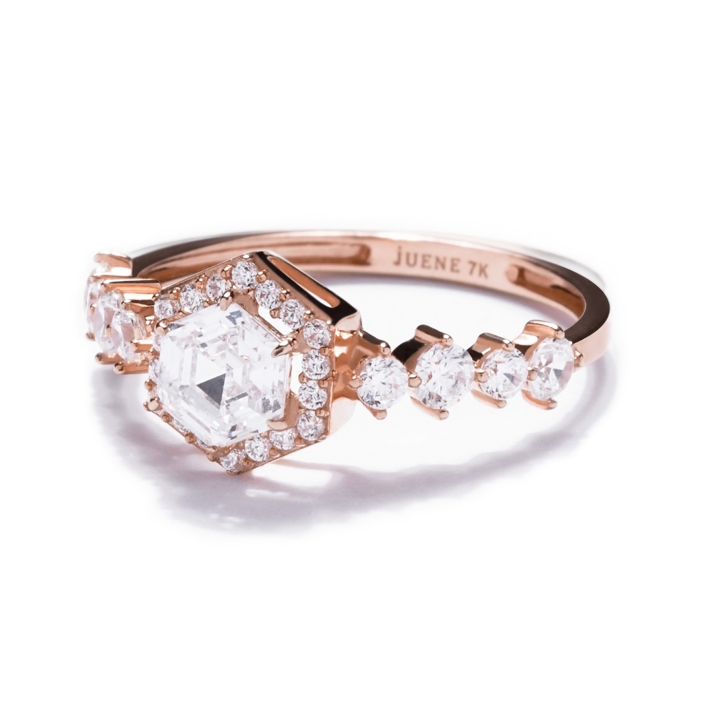 Cincin Emas 7k - Rilla Gold Ring - Sparkle &amp; Joy - Juene Jewelry